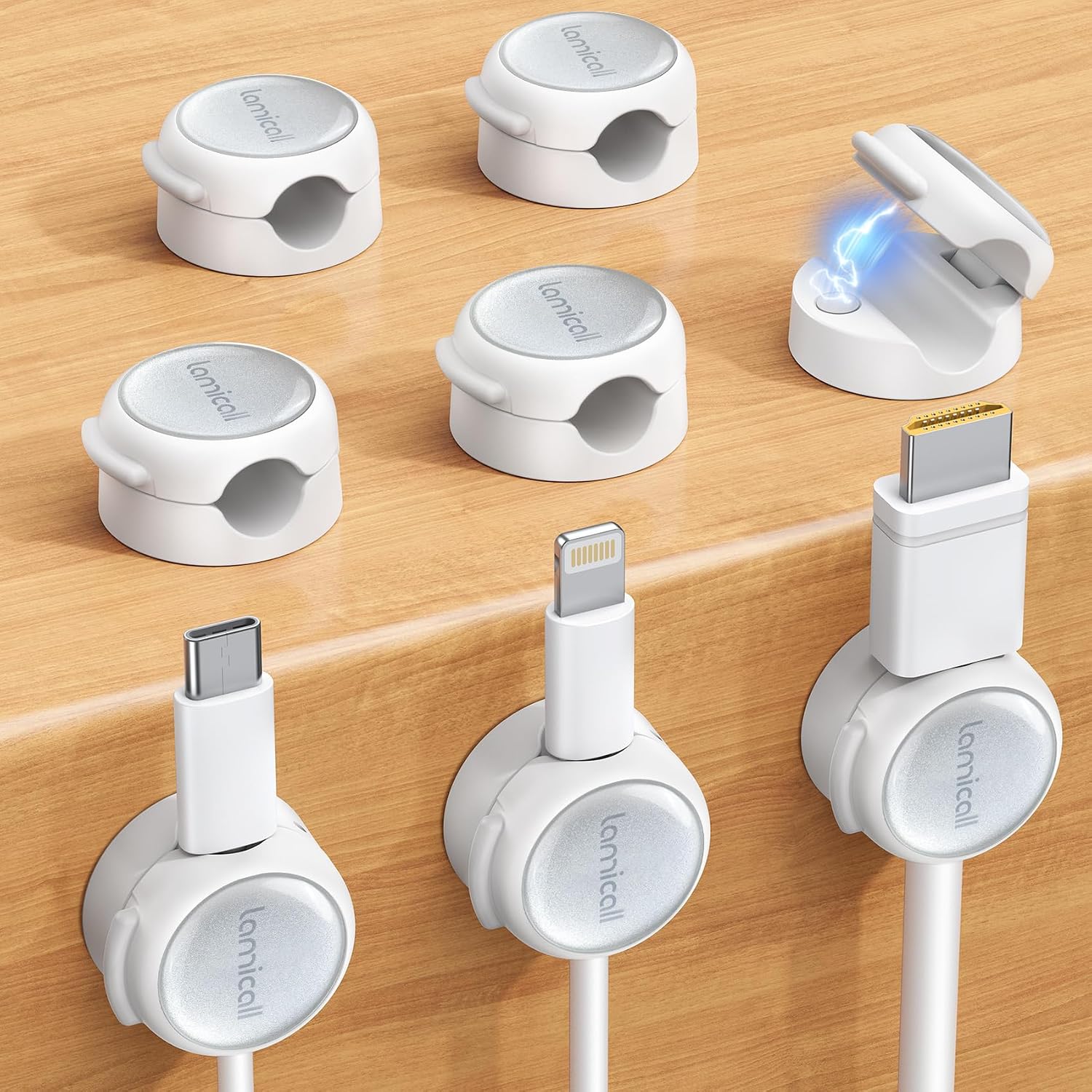 Lamicall magnetic cable clips for phone charging cords