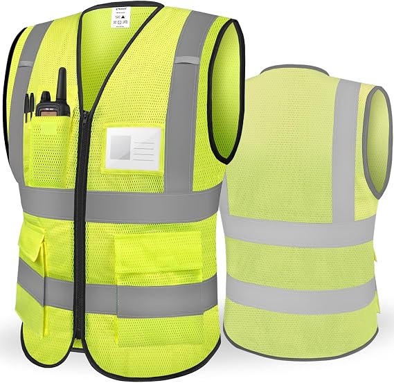 JKSafety 9 pocket Class 2 reflective high visibility vest for delivery work