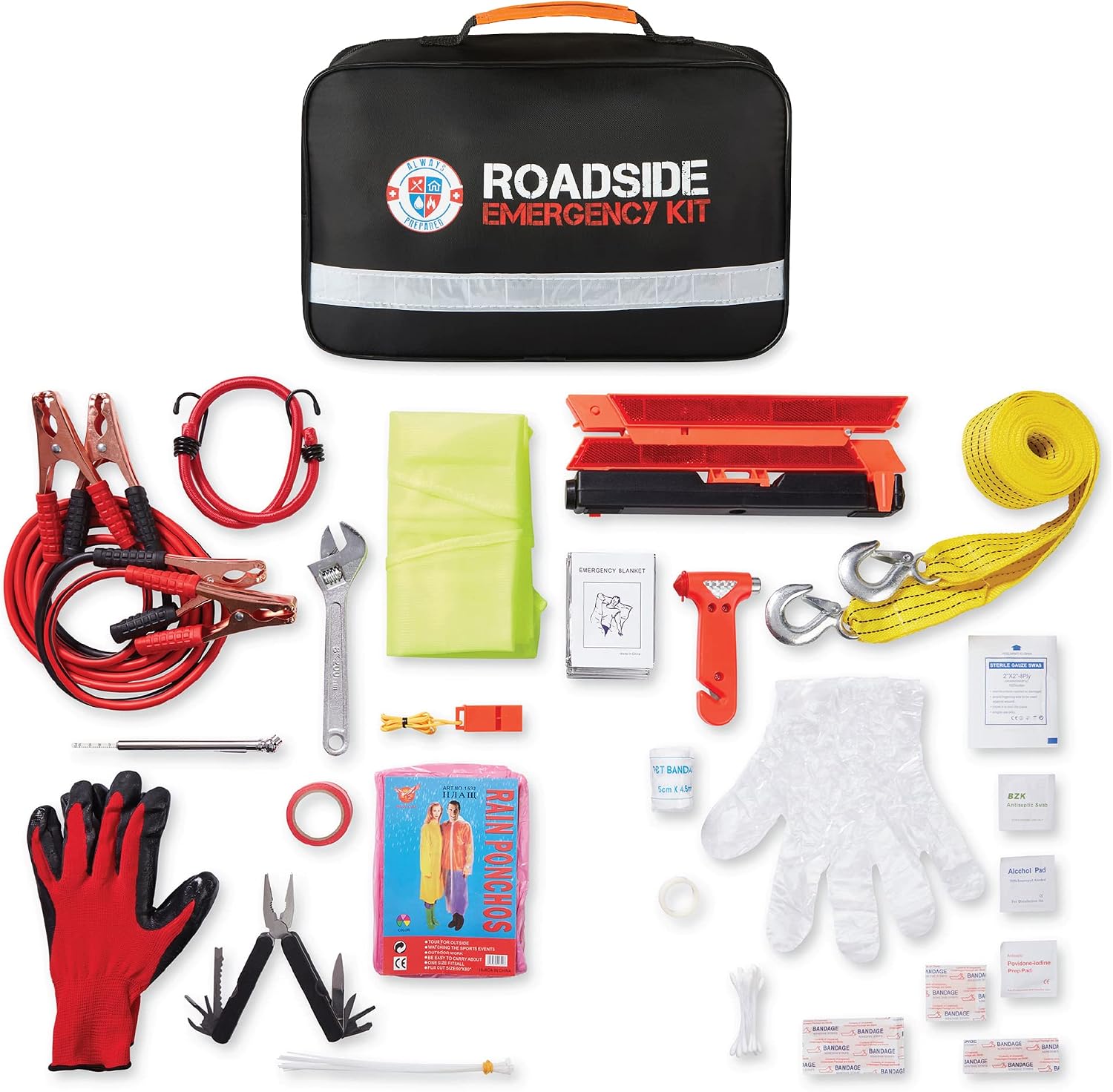 Always Prepared 125 piece roadside emergency kit