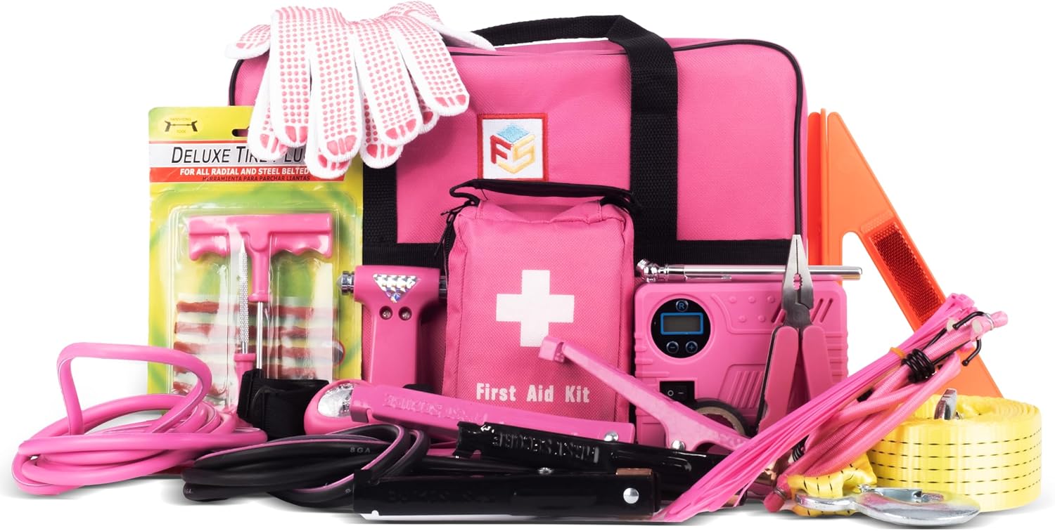 First Secure 90 piece roadside emergency kit