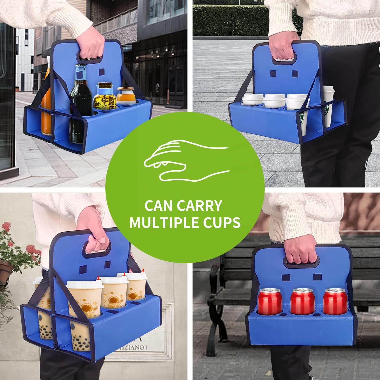 Boczif reusable six cup drink carrier for delivery drivers