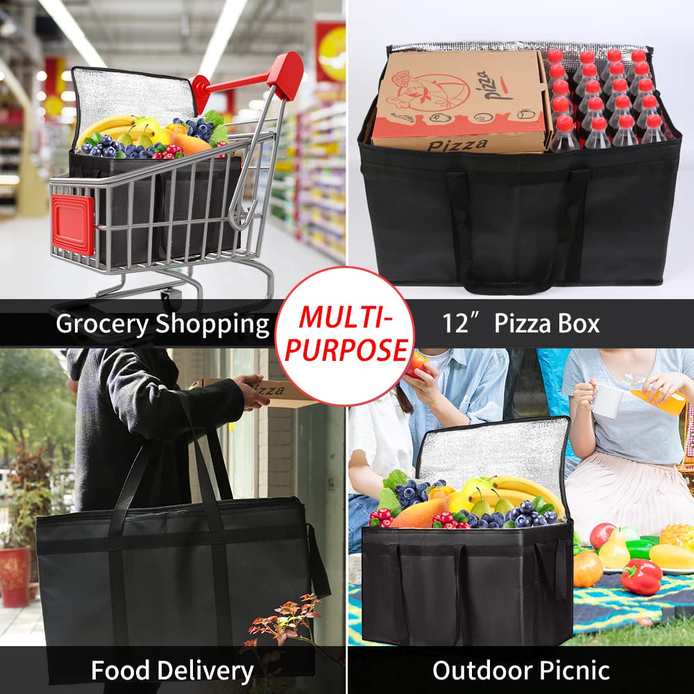 CIVJET 79 liter insulated delivery bag with hard bottom and internal structure