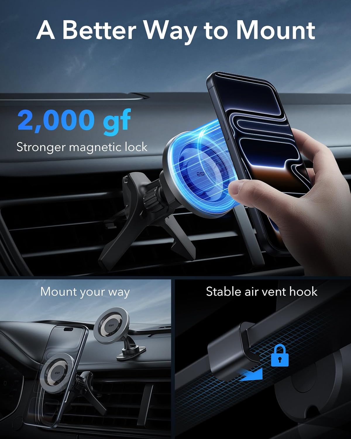 ESR HaloLock MagSafe car phone mount